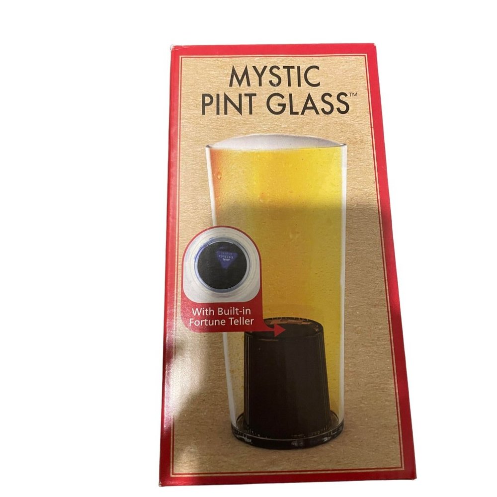 NIB- Mystic Pint Glass Magic 8 Ball Beer Pint
